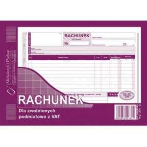 Druk MiP Rachunek dla Zwolnionych z VAT A5/80